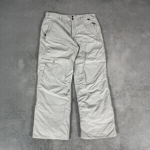 Columbia Omni Tech Cargo Snow Pants Off White - Size: L